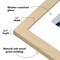 Americanflat Picture Frame with Wide Molding with Mat - Modern Wide Picture Frame - Plexiglass Cover - Hanging Hardware - Includes Easel